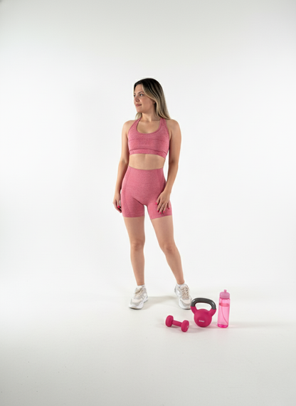 Conjunto Crop Top + Calza Short Control Abdomen